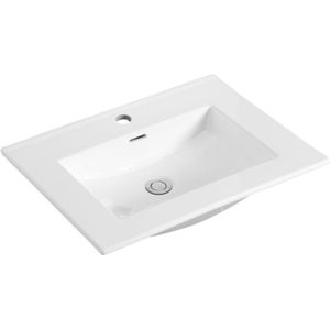 Wastafel Sanilux Classic 60x47x2,5 cm Keramiek Wit (met kraangat)
