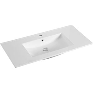 Wastafel Sanilux Classic 100x47x2,5 cm Keramiek Wit (met kraangat)