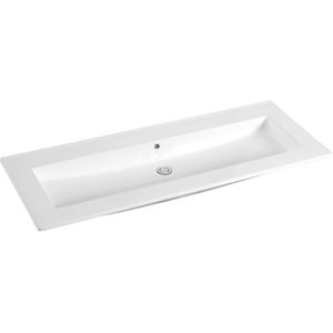 Wastafel Sanilux Classic 120x47x2,5 cm Keramiek Wit Enkel (zonder kraangaten)