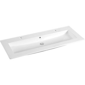 Sanilux - Classic - Wastafel - Wit - Keramiek - Twee Kraangaten