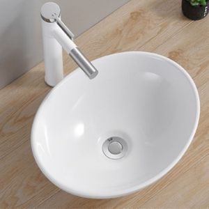 Opbouw Waskom BWS Queen 40x33x15 cm Keramiek Glanzend Wit
