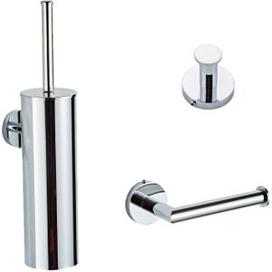 Complete Toiletborstelset Boss & Wessing Talpa Messing Chroom