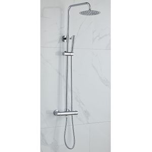 Opbouw regendouche set bws talpa hoofddouche 20 cm en staaf handdouche chroom