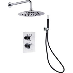 Inbouw regendouche set bws talpa pro met muuruitloop en staaf handdouche 20 cm