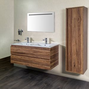 Badkamermeubelset bws sally 60 cm twee soft-close lades eiken