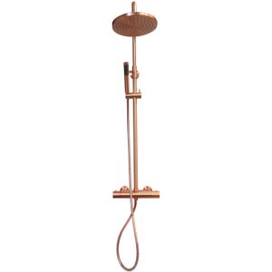 Opbouw Regendouche Set Boss & Wessing Cemal Thermostatisch Geborsteld Koper