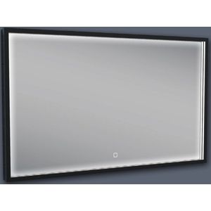 Badkamerspiegel bws miami led verlichting mat zwart 100x60 cm