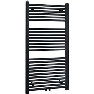 Radiator bws emma 118,5x45 cm midden onder aansluiting mat zwart