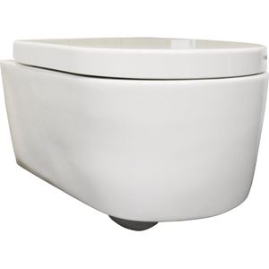 Wandcloset bws cora met soft-close toiletzitting diepspoel wit