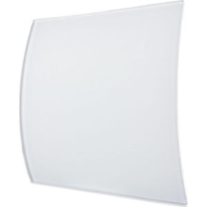 Ventilatierooster design bws ventilatie vierkant 10 cm gebogen glas mat wit