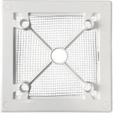 Ventilatierooster Design Bws Ventilatie Vierkant 10 cm Vlak Glas Mat Zwart