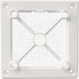 Ventilatierooster Design Bws Ventilatie Vierkant 12.5 cm Vlak Glas Mat Wit