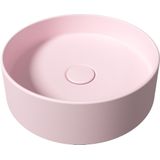 Salenzi waskomset hide circle 40x12 cm mat roze (keuze uit 4 kleuren kranen)