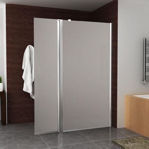 BWS Zijwand Met Scharnierprofiel Rechts En Geheel Mat Glas 10mm NANO Coating