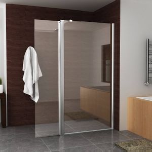 Zijwand bws draaibaar hoekprofiel 45x200 cm nano coating 8 mm