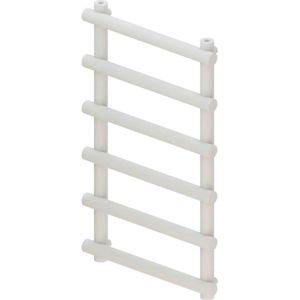 Designradiator Boss & Wessing Tubi Handdoekrek 85x50 cm Mat Wit Zij-Onderaansluiting