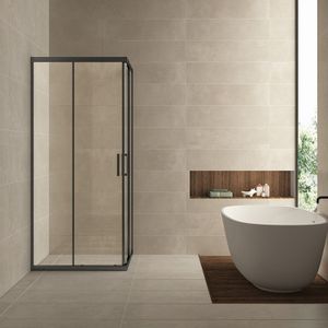 Douchecabine Boss & Wessing Vierkant Hoekinstap 2 Schuifdeuren 90x90x200cm 8mm Helder Glas met Nano Coating Mat Zwart