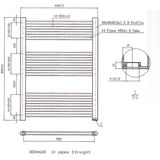 Designradiator bws vertico multirail 80x60 cm chroom zij-onderaansluiting