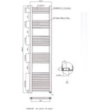 Designradiator bws vertico multirail 160x40 cm chroom zij-onderaansluiting