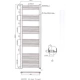 Designradiator bws vertico multirail 160x50 cm chroom zij-onderaansluiting