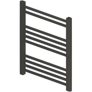 Designradiator Boss & Wessing Vertico Multirail 60x60 cm Antraciet Zij-Onderaansluiting