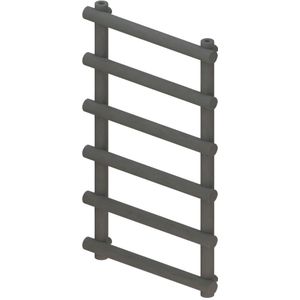 Designradiator Boss & Wessing Tubi Handdoekrek 85x50 cm Zij-Onderaansluiting Mat Antraciet