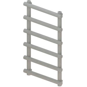Designradiator BWS Tubi Handdoekrek 85x60 cm Zij-Onderaansluiting Mat Grijs