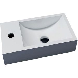 Fontein Sanilux Recto 40x22x10 cm Solid Surface (Kraangat Links)
