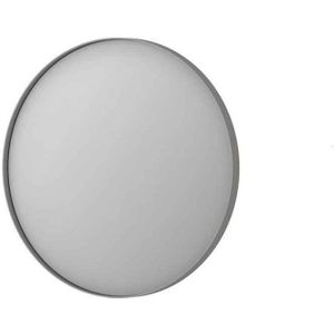 Ink spiegel rond geborsteld rvs aluminium kader 60x3,5 cm