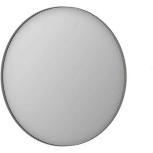 Ink spiegel rond geborsteld rvs aluminium kader 80x3,5 cm