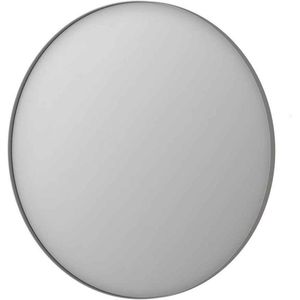 Ink spiegel rond geborsteld rvs aluminium kader 100x3,5 cm