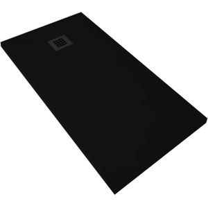 Douchebak bws renovi 120x90x3 cm composietsteen mat zwart