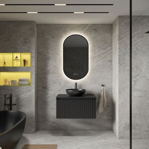 Badkamermeubelset BWS Linea | 70 cm | Mat Zwart