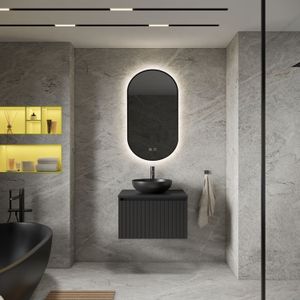 Badkamermeubelset BWS Linea | 60 cm | Mat Zwart
