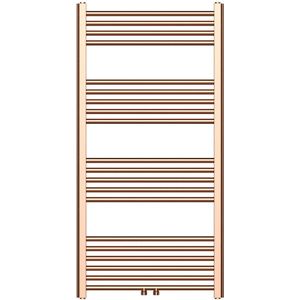 Handdoek radiator bws cory 120x60 cm 414 watt midden en zijaansluiting geborsteld koper brons