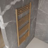 BWS - Cory - Handdoek Radiator - 120x60 cm - Geborsteld Messing Goud