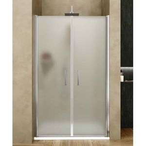 Nisdeur lacus giglio evo matt 2 deuren 70x200 cm kristalglas chroom