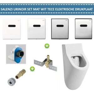 Aloni Urinoir Met Boven Aansluiting Glans Wit - Timeless Floors