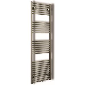 Designradiator sanicare inox-look inclusief ophanging midden aansluiting recht 160x60 cm