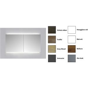 Spiegelkast sanicare qlassics ambiance 70 cm 2 spiegeldeuren belluno eiken