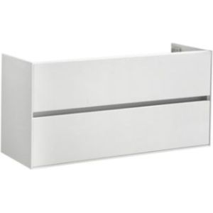 Wastafelonderkast sanilux compact greeploos soft close 120x38x56 hoogglans wit