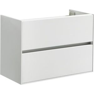 Wastafelonderkast sanilux compact greeploos soft close 80x38x56 hoogglans wit