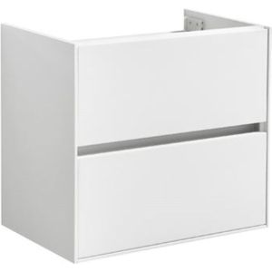 Wastafelonderkast sanilux compact greeploos soft close 60x38x56 hoogglans wit