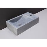 Fontein forzalaqua venetia cloudy marmer gezoet zonder kraangat rechts 40x22x10 cm