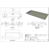 Wastafel forzalaqua helsinki hardsteen gefrijnd zonder kraangat 120,5x51,5x9,5 cm