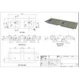 Wastafel forzalaqua helsinki hardsteen gefrijnd zonder kraangat 140,5x51,5x9,5 cm