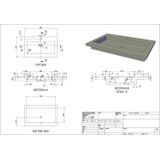 Wastafel forzalaqua helsinki hardsteen gefrijnd met kraangat 80,5x51,5x9,5 cm