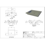 Wastafel forzalaqua helsinki hardsteen gezoet zonder kraangat 60,5x51,5x9,5 cm