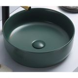 Waskom sanilux victoria color line rond 39 cm inclusief click waste mat jade groen