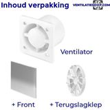 Badkamer Ventilator - Pro Design - Standaard - RVS - 100mm - 105 m3/h